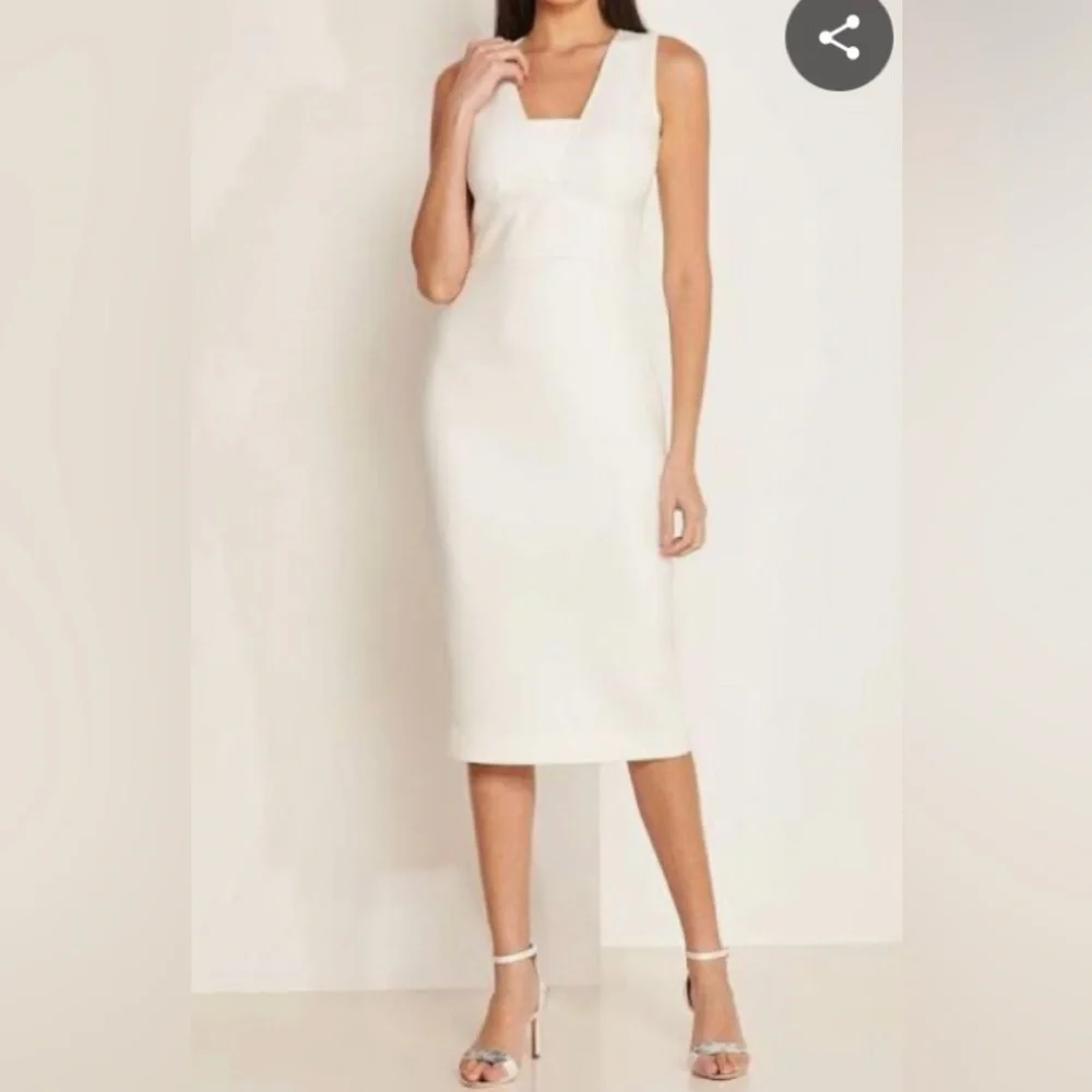 NWT Ted Baker Fitted White Dress - Picture 1 of 6